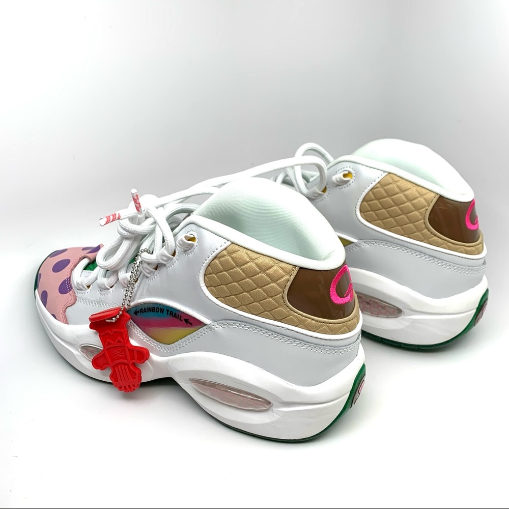 NWT REEBOK MEN'S CANDY LAND QUESTION MID BASKETBALL SHOES SIZE 9 - Picture 13 of 15